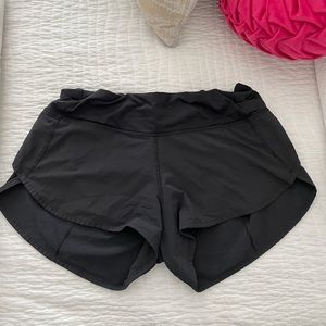 Lululemon Black Speed Up Shorts 2.5” size 6
